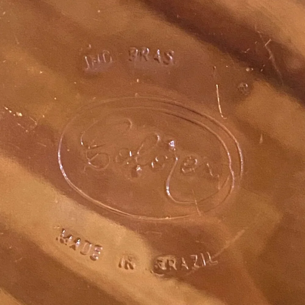 Vintage Blue Glass Serving Bowl